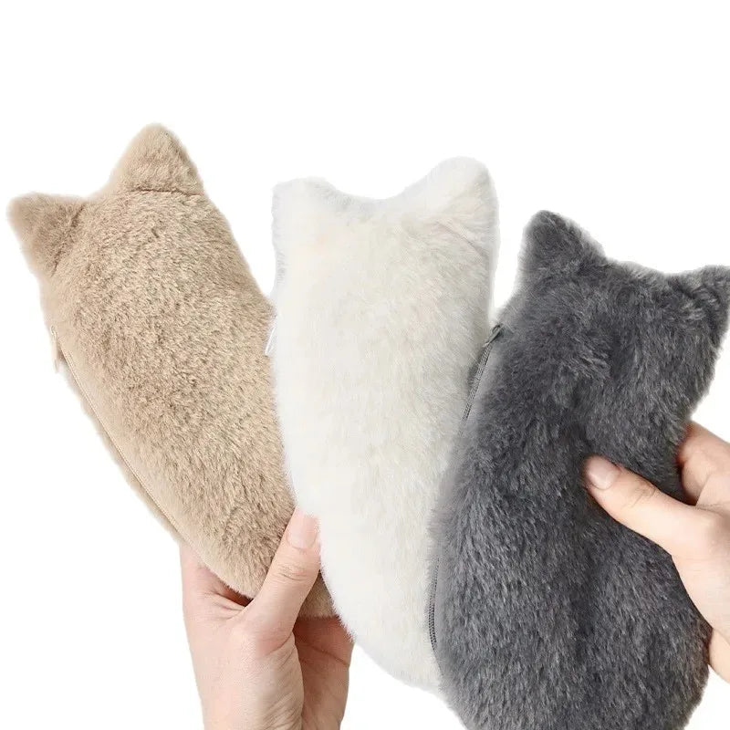 Kawaii Plush Cat Pen Bag – Cute Large Capacity Pencil Pouch Kawaii Pencil Case Babs