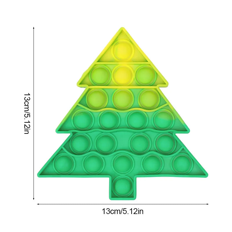 Santa Claus Xmas Tree Pop Fidget Toy – Kids Holiday Gift Holiday Fidget Toy Babs C