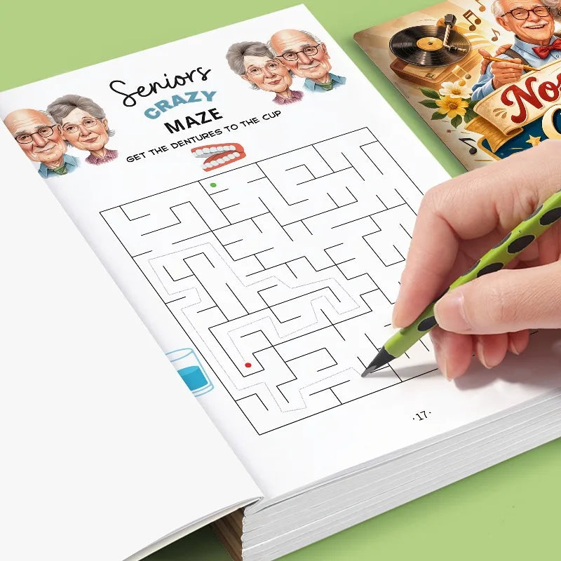 Nostalgic Activity Books for Seniors – Brain-Training Set of 2 Senior Activity Books Babs
