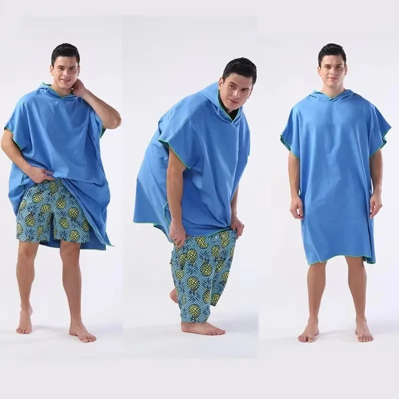 Surf Poncho Hooded Changing Robe | Quick-Dry Microfiber Towel Surf Changing Robe Babs