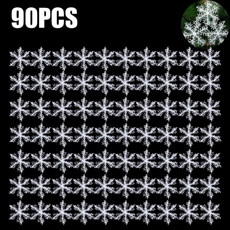 Plastic Snowflake Ornaments – Christmas Tree & Winter Decor Christmas Ornaments Babs 30Bag 18cm