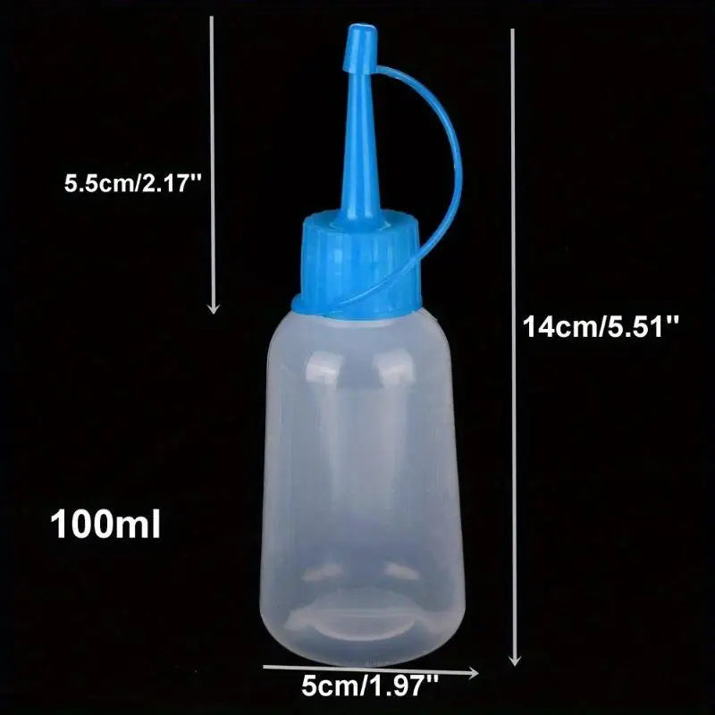 3-Pack 100ml Clear Squeeze Bottles with Tip Cap – Refillable Craft Squeeze Bottle Babs