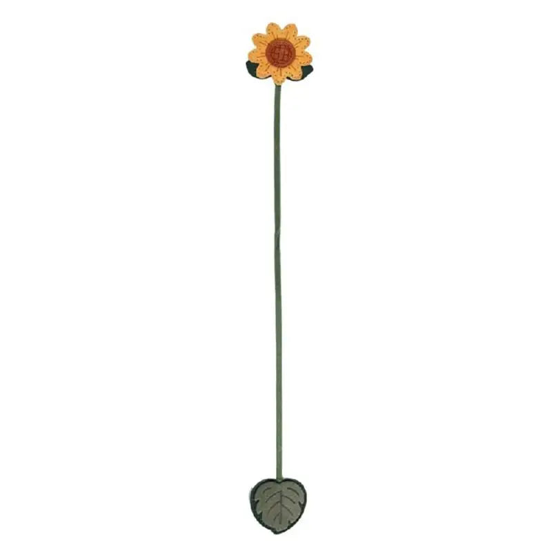 Faux Leather Floral Bookmark with Tassel – Page Marker Gift Decorative Bookmark Babs sunflower 36cm A1