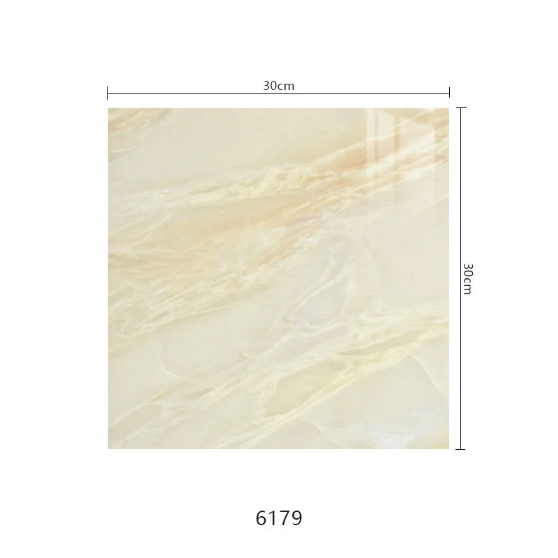 10pcs Self-Adhesive Marble PVC Tile Wall Stickers 30×30cm