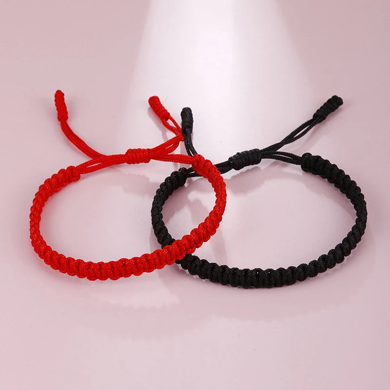 Handmade Woven Rope Bracelet – Good Luck Diamond Knot Wristband Rope Charm Bracelet Babs