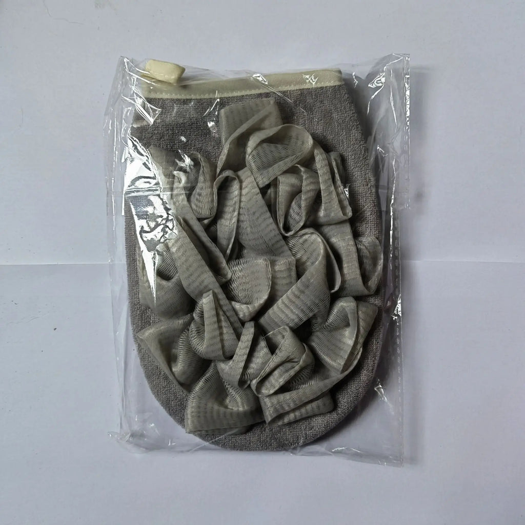 Double-Sided Exfoliating Bath Glove – Body Scrubber & Mitt Exfoliating Bath Glove Babs Gray-1pc