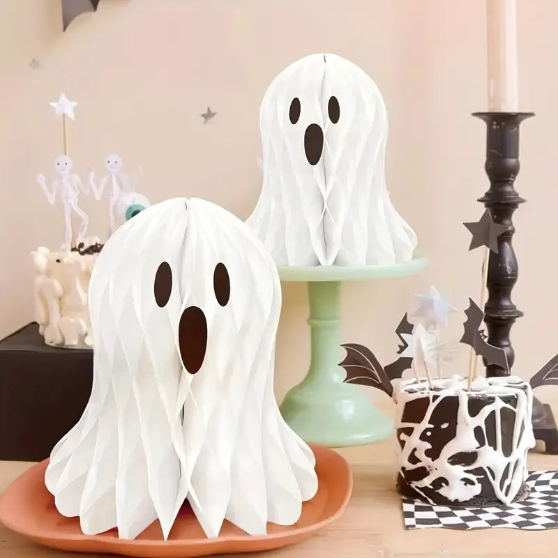 Halloween Honeycomb Ghost Paper Lanterns 3D Hanging Decoration 2pc Halloween Decoration Babs