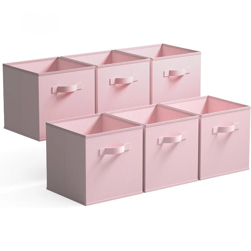 Foldable Fabric Cube Storage Bins with Handles – Organizer Cube Storage Bins Babs