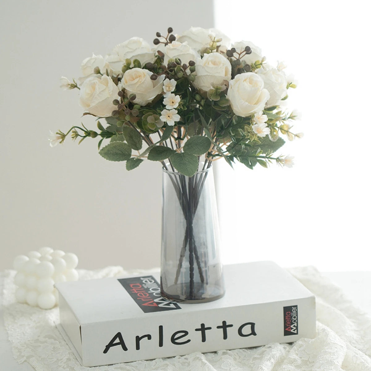 Silk Rose Artificial Flower Bouquet for Wedding & Home Décor Artificial Flower Bouquet Babs