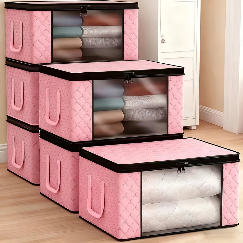 Foldable Clothes Storage Bags with Clear Window | Wardrobe Organiser Foldable Storage Bags Babs