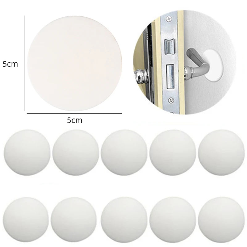White Rubber Door Stop Wall Protectors – Self-Adhesive 5/10 Pack Door Stop Bumpers Babs