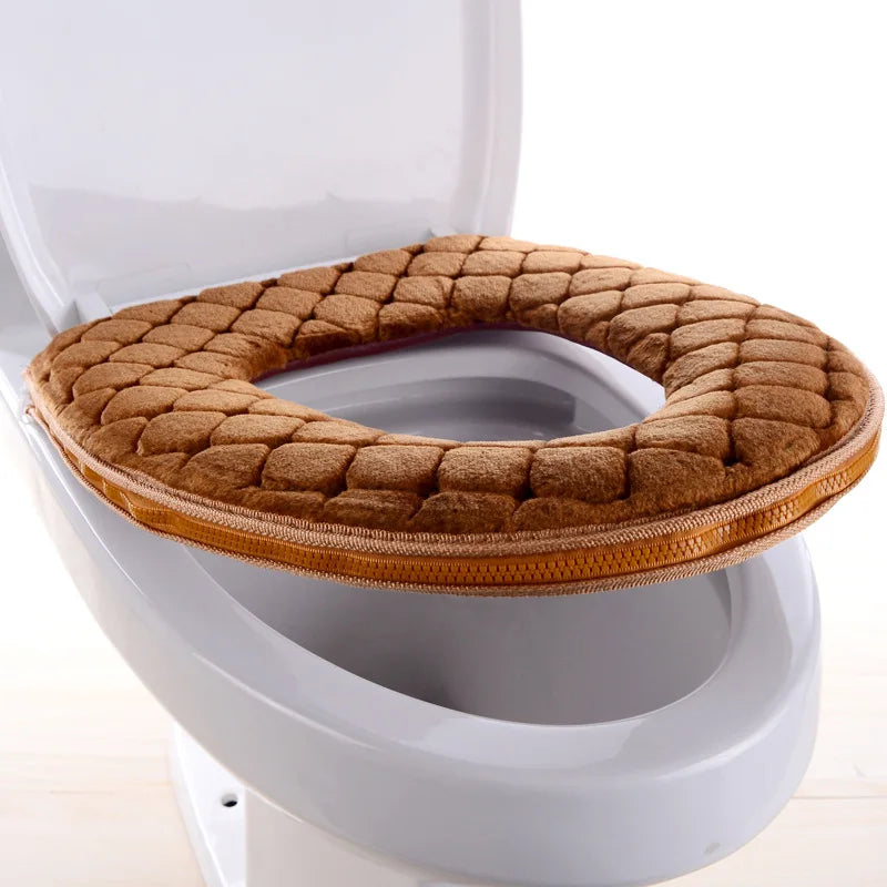 Soft Plush Toilet Seat Cover – Warm Washable O-Shaped Cushion Toilet Seat Cover Babs