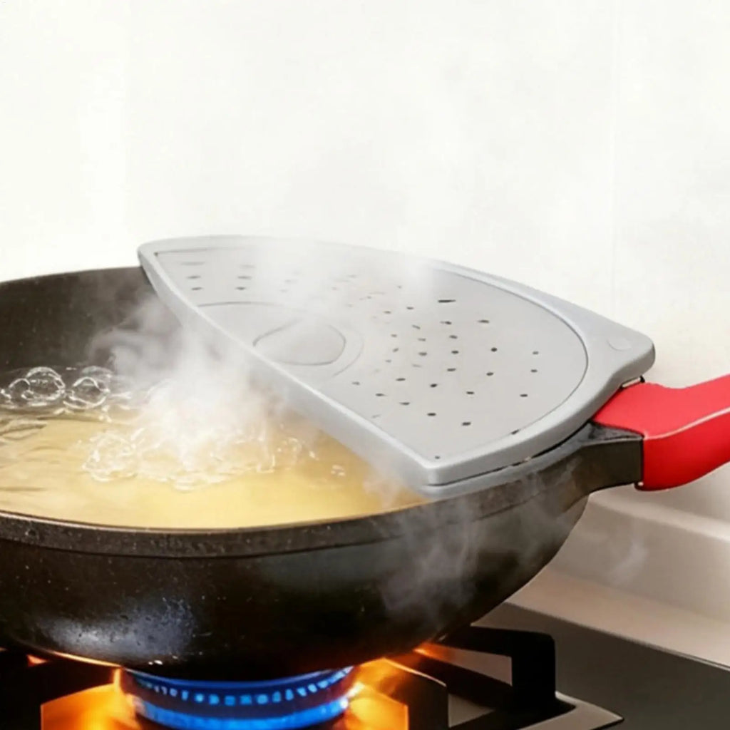 Foldable Silicone Splatter Screen – Oil Splash Guard Pan Lid Silicone Splatter Screen Babs