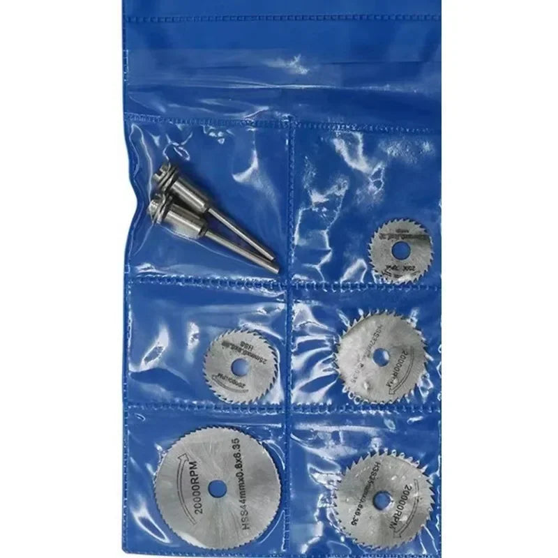 7-Pc Rotary Circular Saw Blades Wood Cutting Discs for Dremel Rotary Saw Blades Babs 5 saws with 2 rod