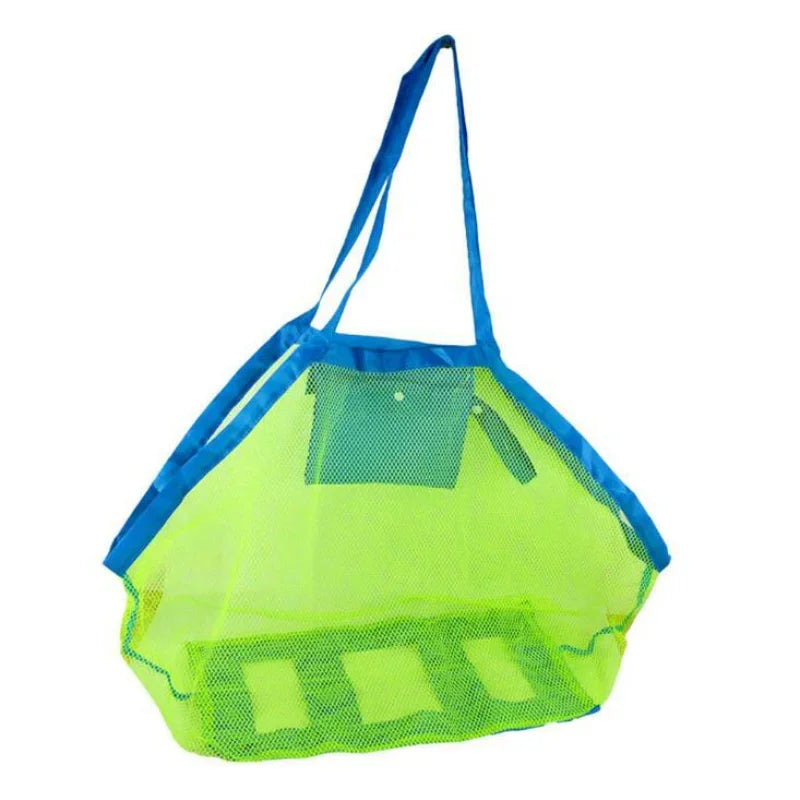 10-Pack Mesh Beach Bags – Foldable Kids Storage Backpacks Mesh Beach Bag Set Babs