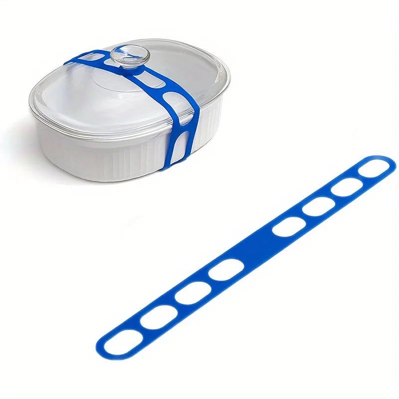 Adjustable Elastic Silicone Lid Strap – Universal Leak-Proof Fix Silicone Lid Strap Babs