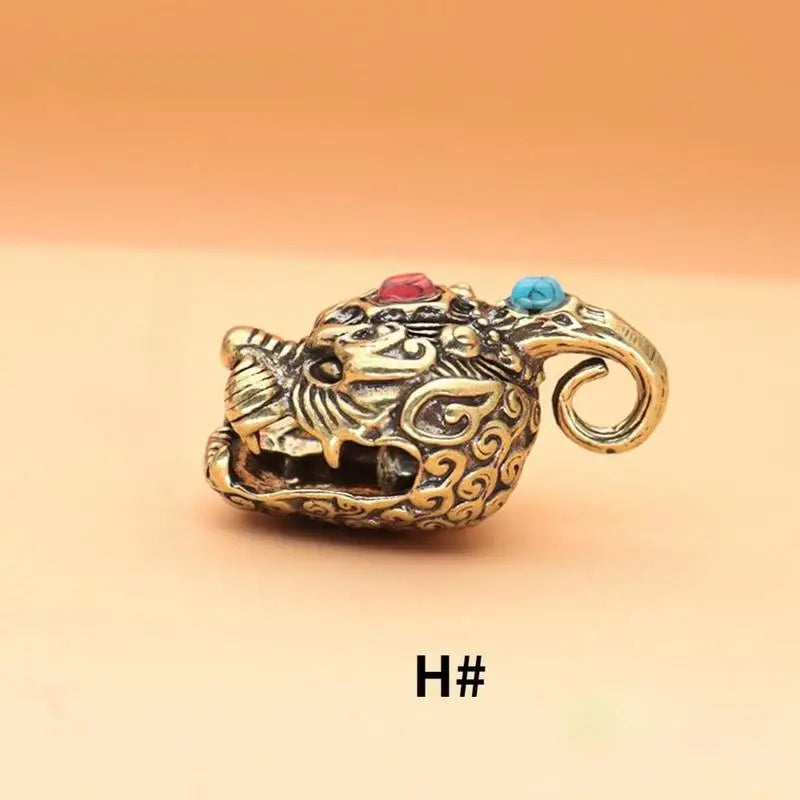 Mini Antique Brass Bell | Chinese Buddha Fengshui Home Decor Decorative Bell Babs H