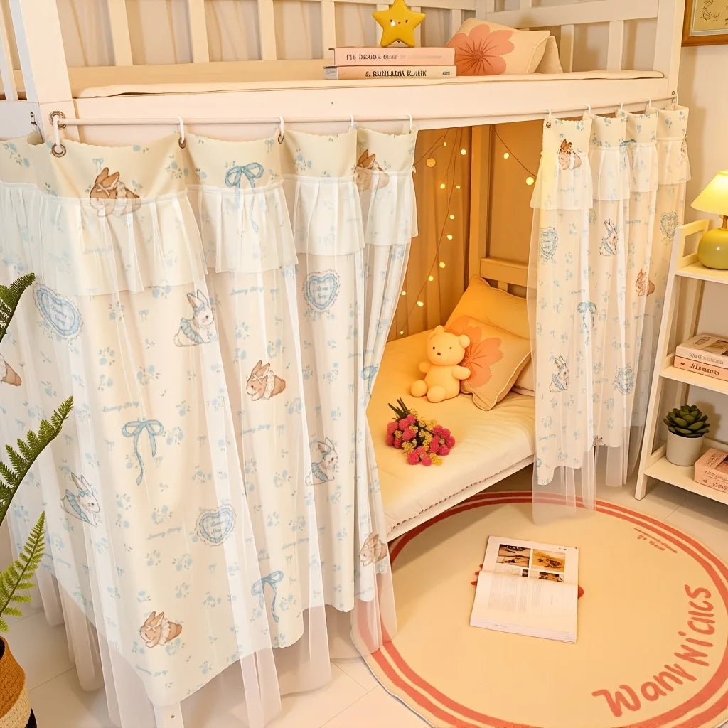 Double-Layer Princess Bed Curtain – Mesh Lace Privacy Netting Bed Privacy Curtain Babs