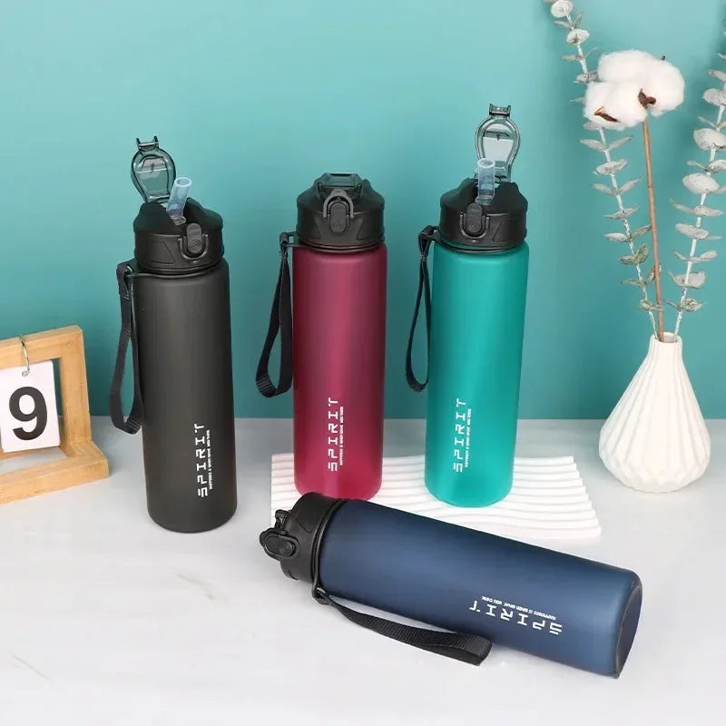 750ml Leak-Proof Sports Water Bottle with Straw & Cord Sports Water Bottle Babs