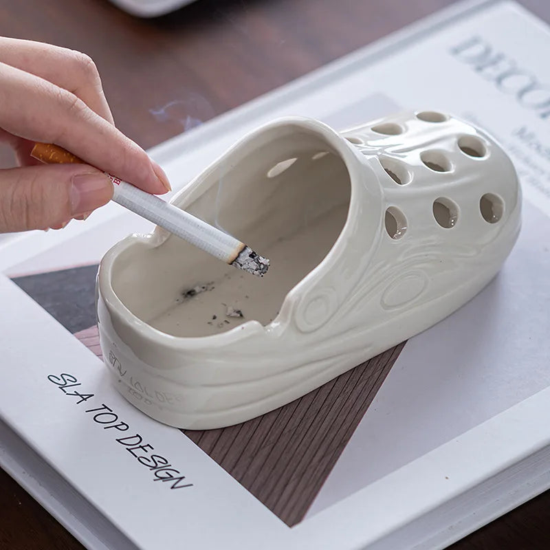 Cute Cave Shoes Ceramic Ashtray – 20cm Home & Office Ceramic Ashtray Babs