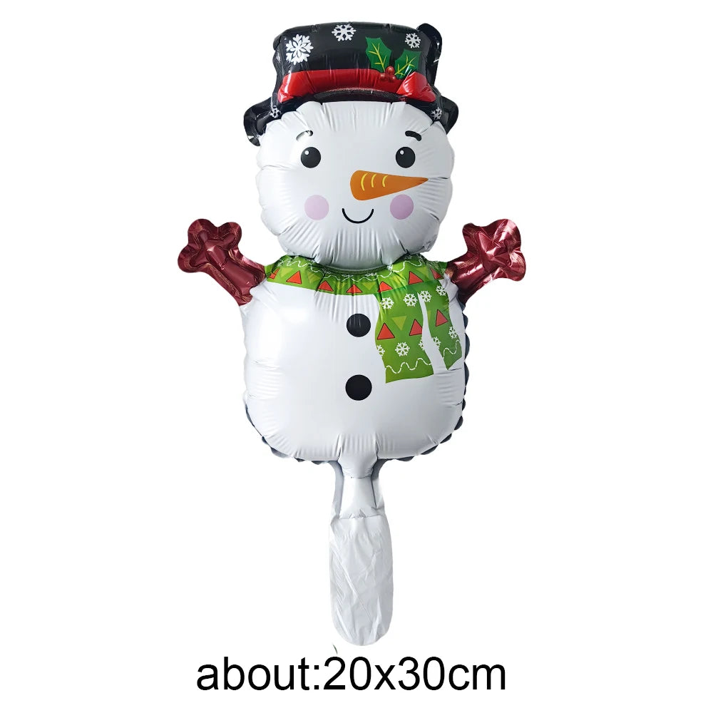 10pcs Mini Christmas Foil Balloons – Santa Snowman Reindeer Foil Party Balloons Babs AGATE 10pcs