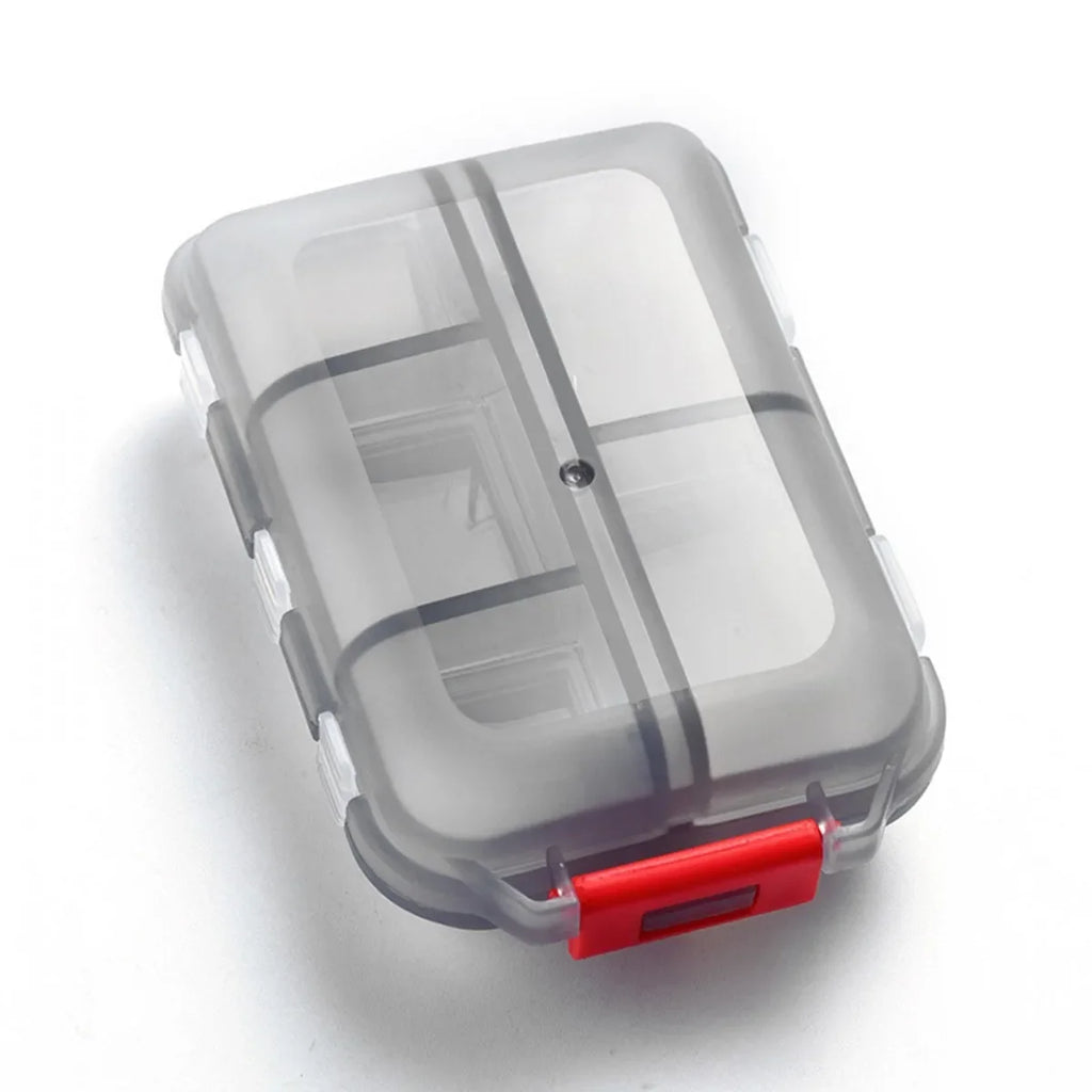 10-Compartment Portable Travel Pill Organizer & Daily Case Pill Organizer Case Babs Gray
