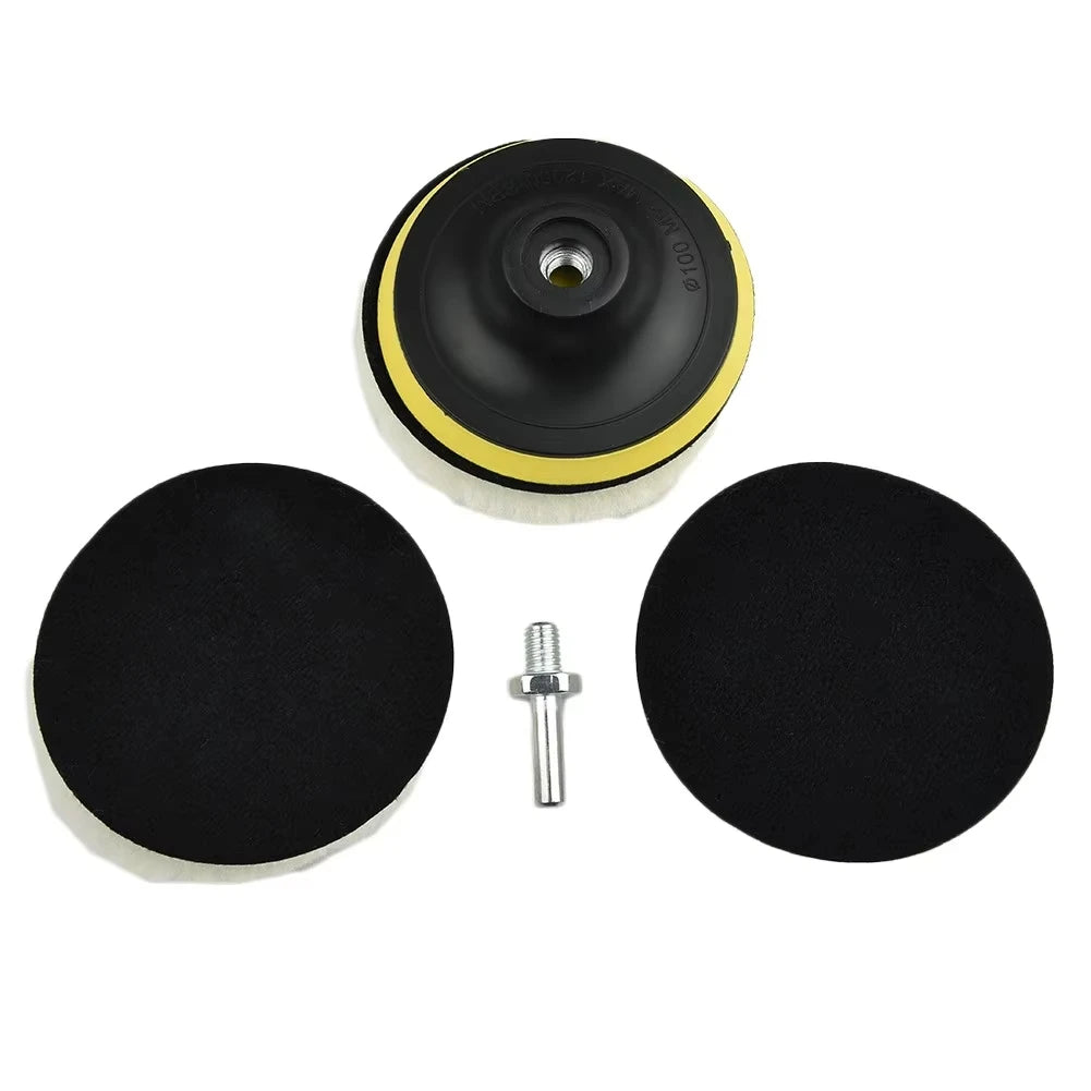 3" Microfiber Car Polishing & Buffing Set | Drill Backing Plate Car Polishing Kit Babs