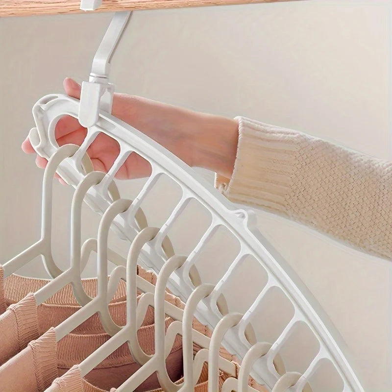 11-Hole Folding Sock Drying Rack – Windproof & Space-Saving Sock Drying Rack Babs