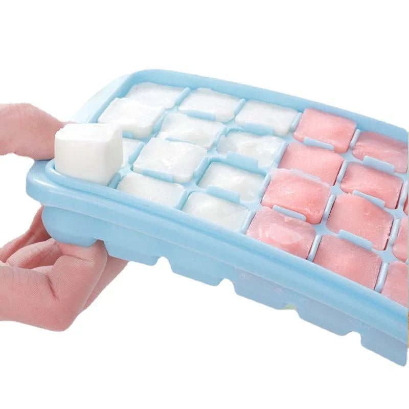 Silicone Ice Cube Tray with Lid – Flexible Easy-Release Mold Ice Cube Tray Babs