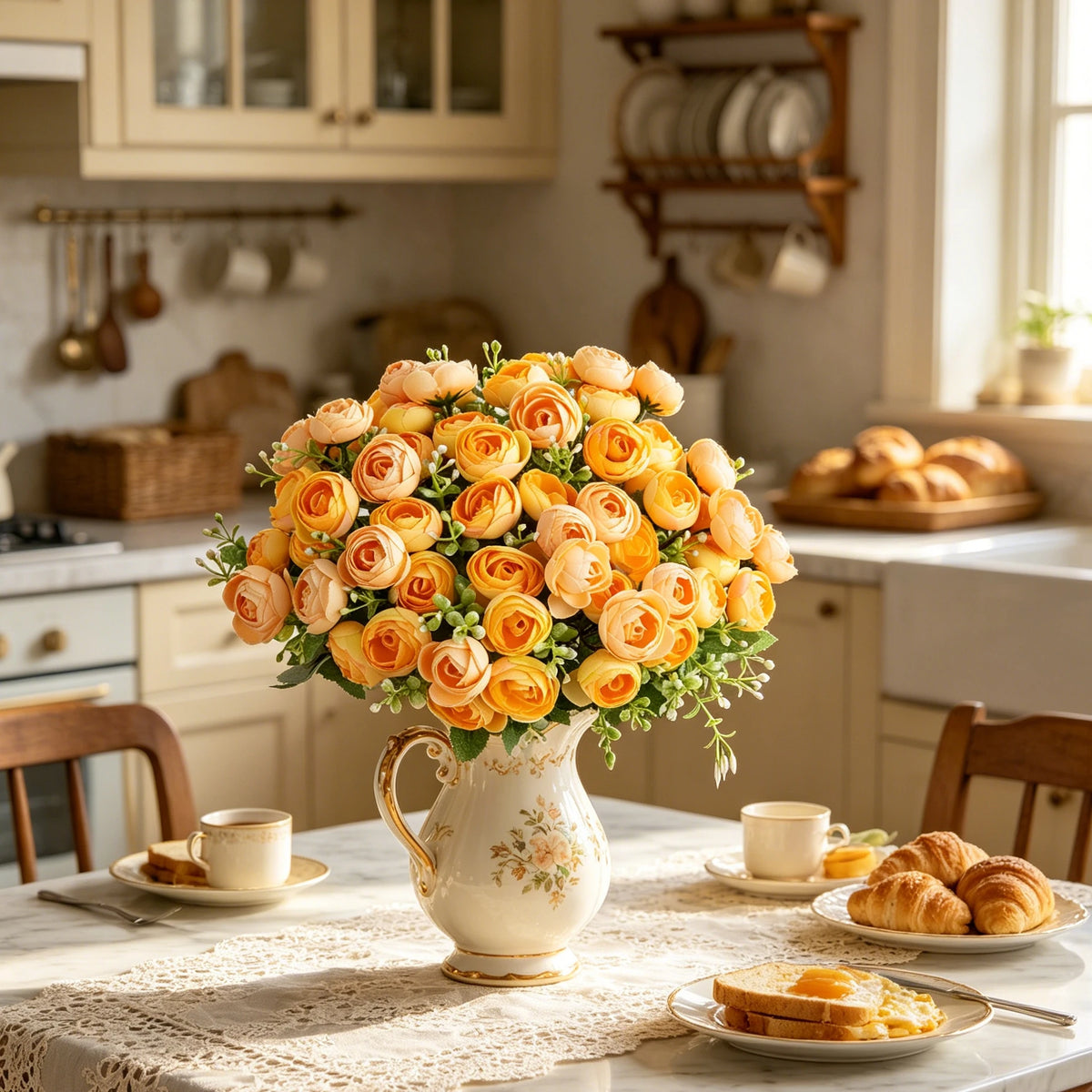 Silk Artificial Tea Bud Flowers – Wedding Bouquet & Home Décor Artificial Flowers Babs