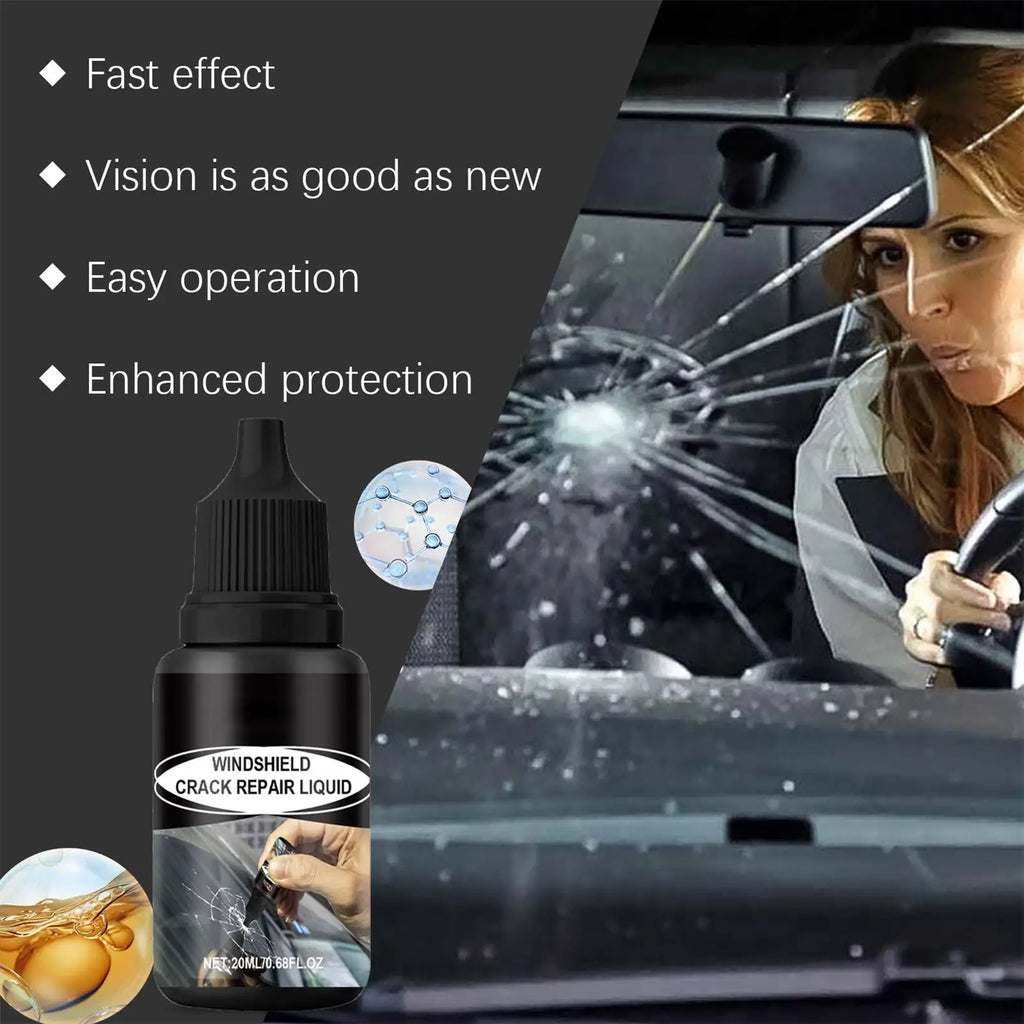 Car Windshield Repair Kit – 20ml Fluid for Chips & Cracks Windshield Repair Kit Babs
