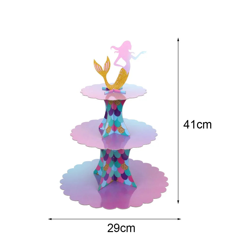Mermaid Cake Toppers Set – Tails, Shells & Birthday Decor Cake Topper Set Babs green