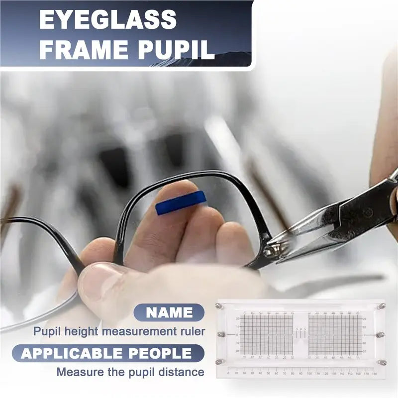 Eyeglass Frame Tester – Pupil Height & Parallelism Ruler Optical Measuring Ruler Babs