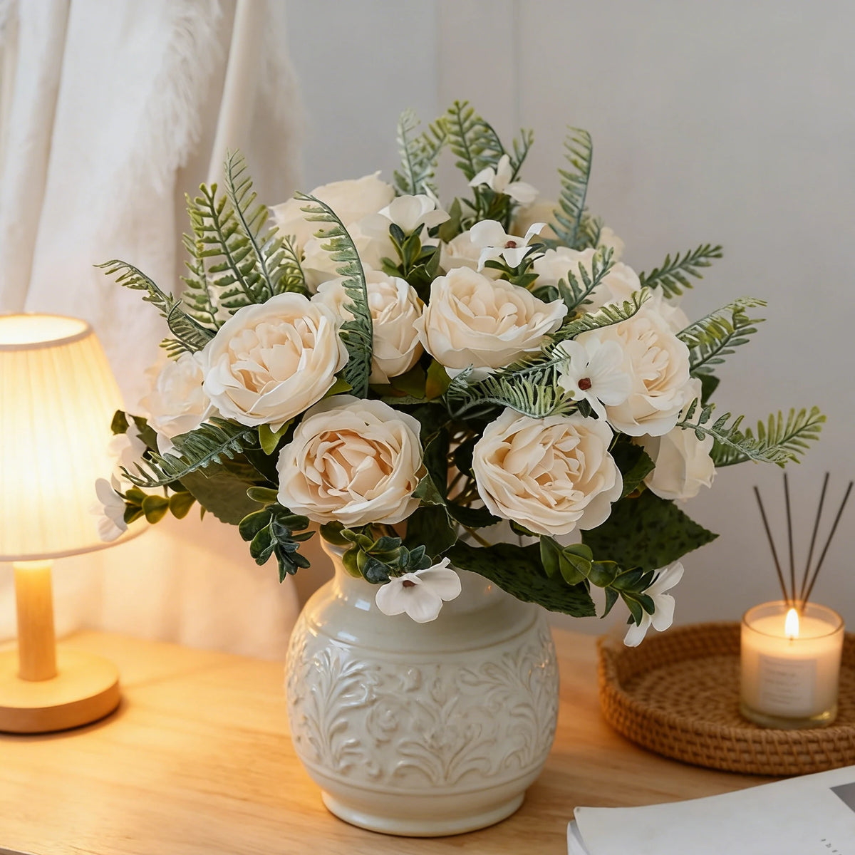 Artificial Silk Peony Bouquet – Wedding & Home Décor Flowers Artificial Flower Bouquet Babs