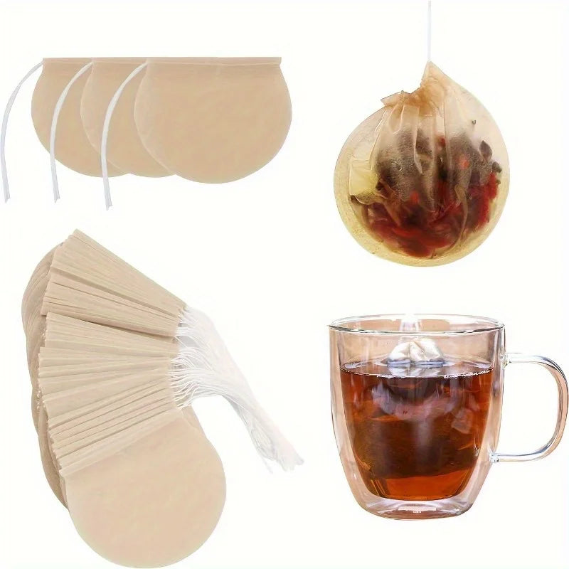 200pcs Unbleached Nylon Drawstring Tea Infuser Bags – Loose Leaf Tea Infuser Bags Babs