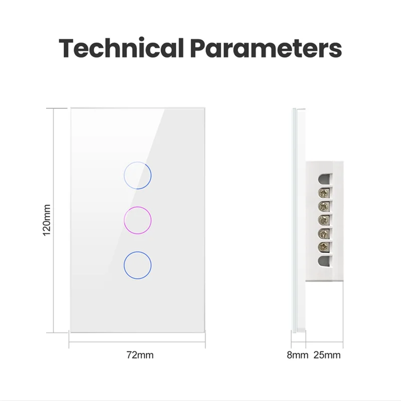 WiFi Smart Wall Switch 1-4 Gang Touch LED Light Switch Smart Wall Switch Babs