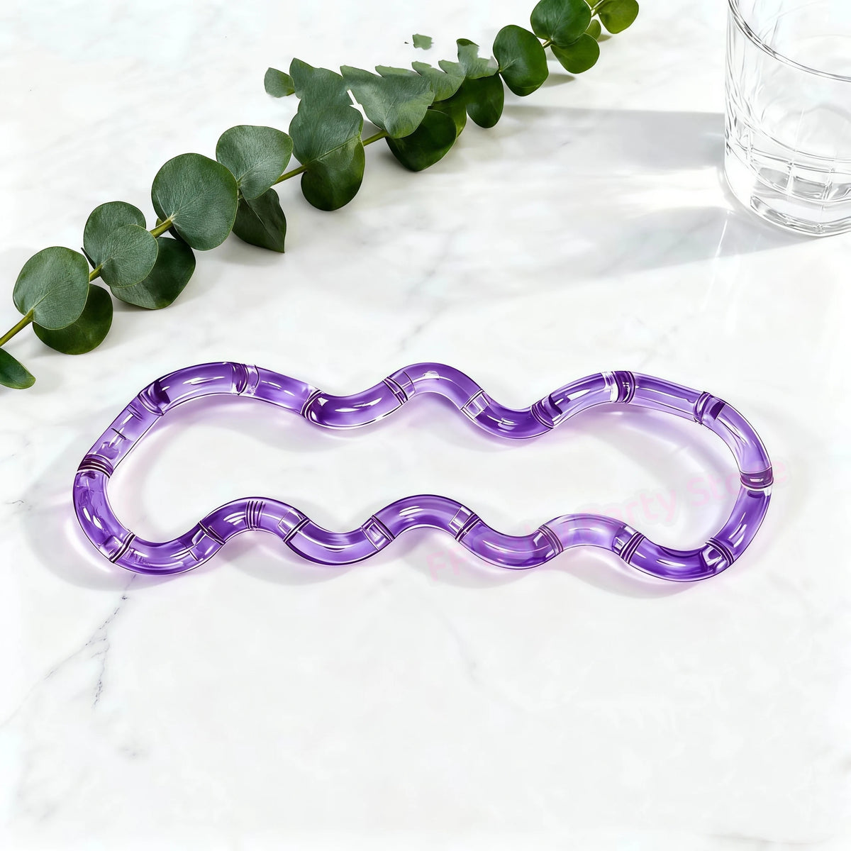 Rainbow Tangle Fidget Toy – Deformable Rope Knot Fun Gift Fidget Toy Babs purple