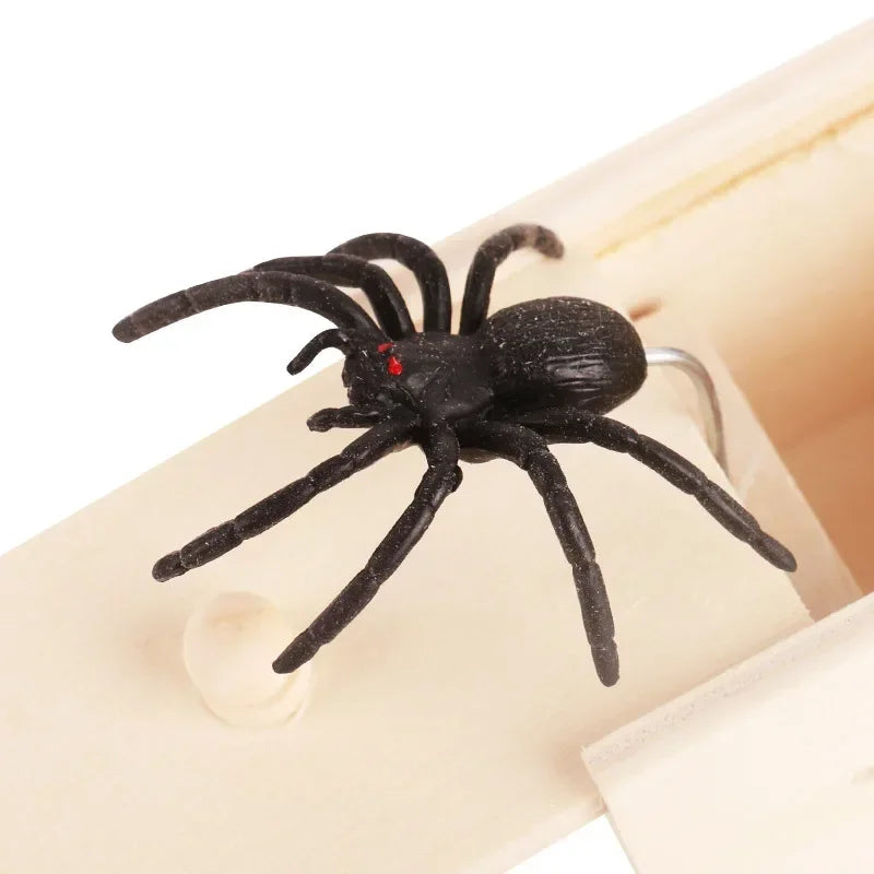 Spider Jump Scare Prank Box – Funny Wooden Trick Toy Prank Trick Toy Babs