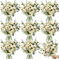 30-Piece Artificial Eucalyptus Baby's Breath Silk Flower Set Artificial Flower Set Babs army green