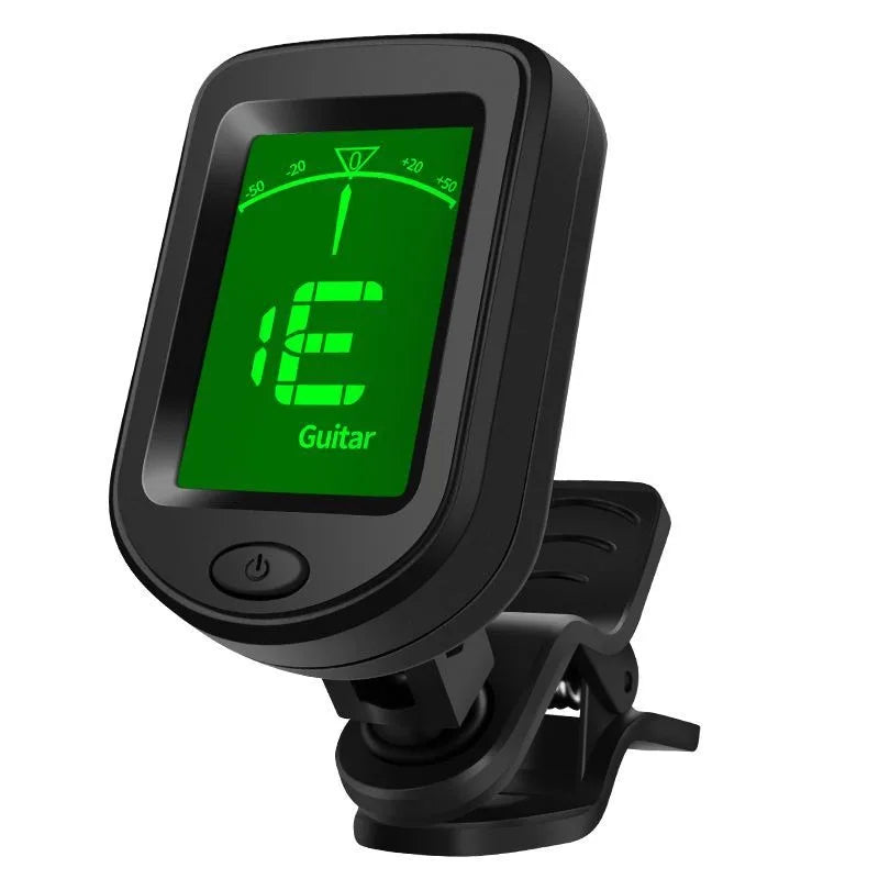 Clip-On Digital Guitar Tuner – 360° Rotatable LCD Display Clip-On Guitar Tuner Babs Black