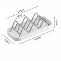 Wavy Stainless Steel Soap Dish with Removable Drip Tray Soap Dish Babs 1PC