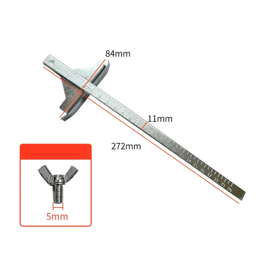Circular Saw Edge Guide with Scale – Fits DC390K, DW936 & More Saw Edge Guide Babs Silver 11mm Guide