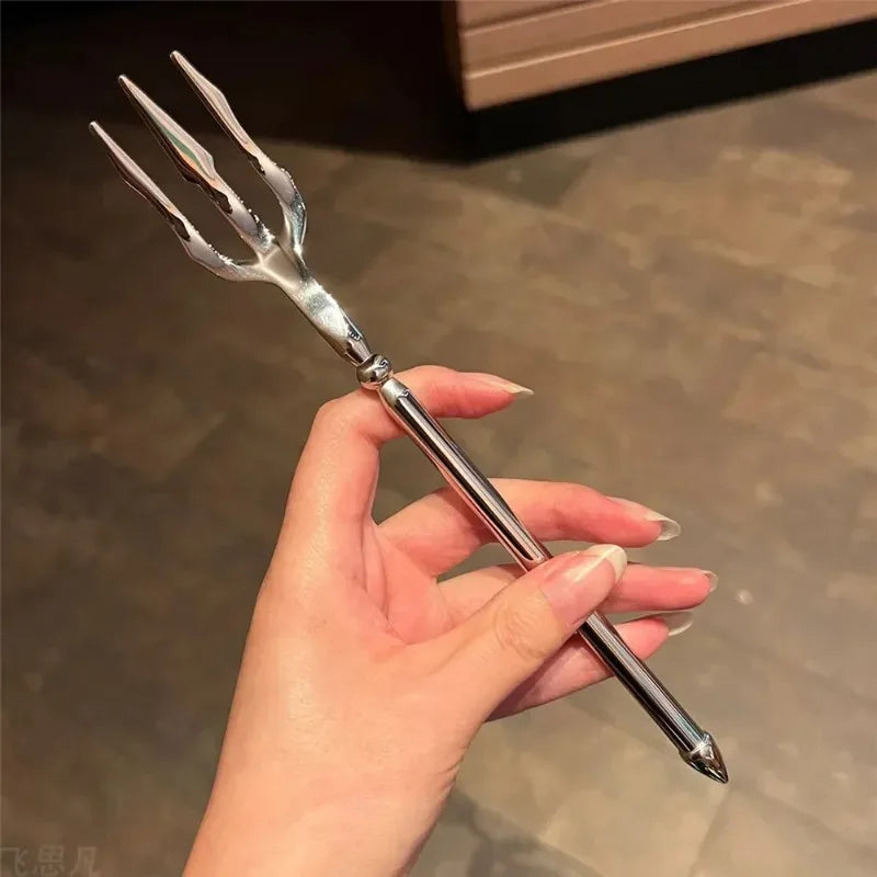 Sea God's Trident Stainless Steel Fork – Unique Gift Pick Novelty Flatware Fork Babs