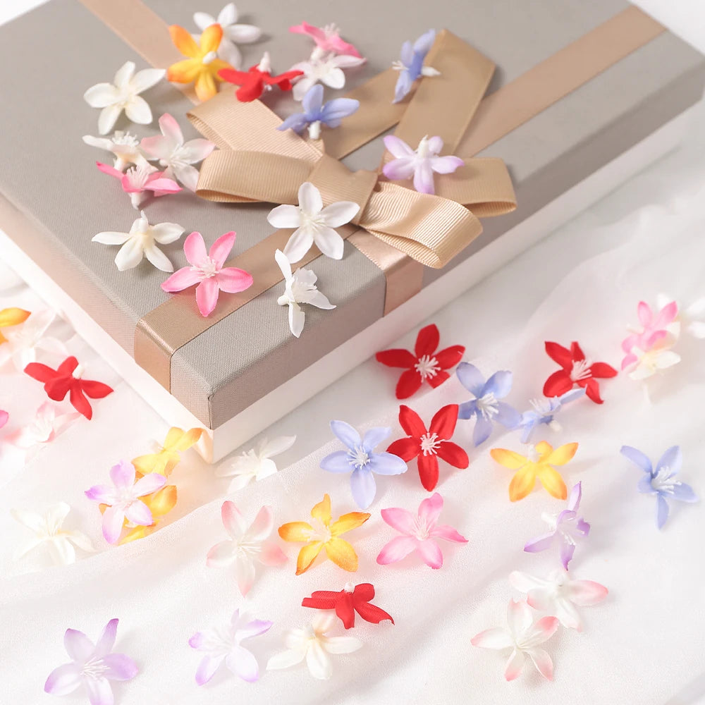 50/100Pcs Silk Artificial Gardenia Flower Heads for DIY Decor Artificial Flower Heads Babs