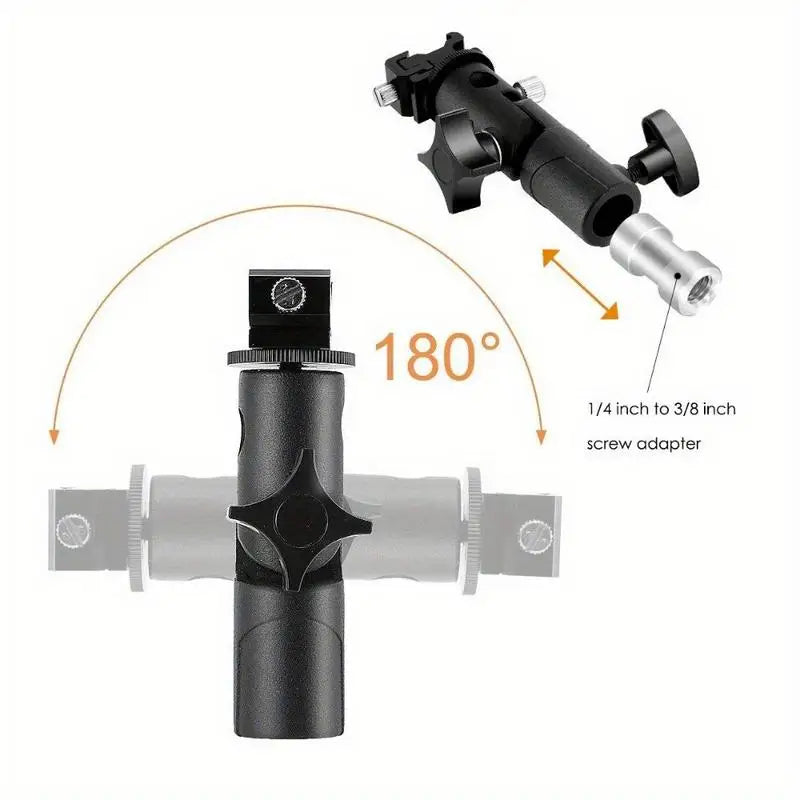 Flash Hot Shoe Umbrella Holder Swivel Bracket for DSLR Flash Bracket Mount Babs