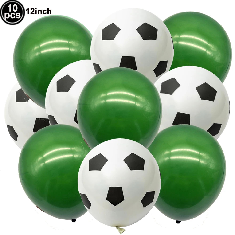 Soccer 6th Birthday Party Supplies – Balloon & Tableware Kit Party Supplies Kit Babs Brown as show