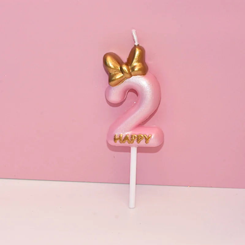 Pink Number Cake Topper Candles 0–9 | Girls Birthday Party Birthday Cake Candles Babs