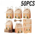 Christmas Kraft Paper Gift Boxes – Advent Calendar & Candy Packaging Holiday Gift Boxes Babs 1Bag