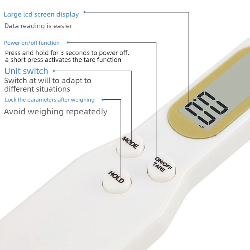 Digital Measuring Spoon Scale 0.1g Precision – LCD Kitchen Tool Digital Kitchen Scale Babs