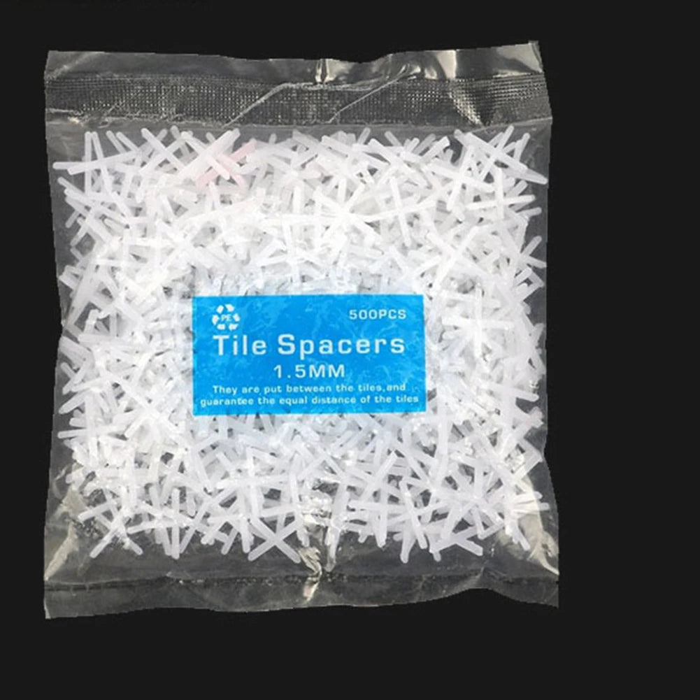 500PCS Cross Tile Spacer Clips 1.0–3.0mm Floor & Wall Leveling Tile Spacer Clips Babs 1.5mm